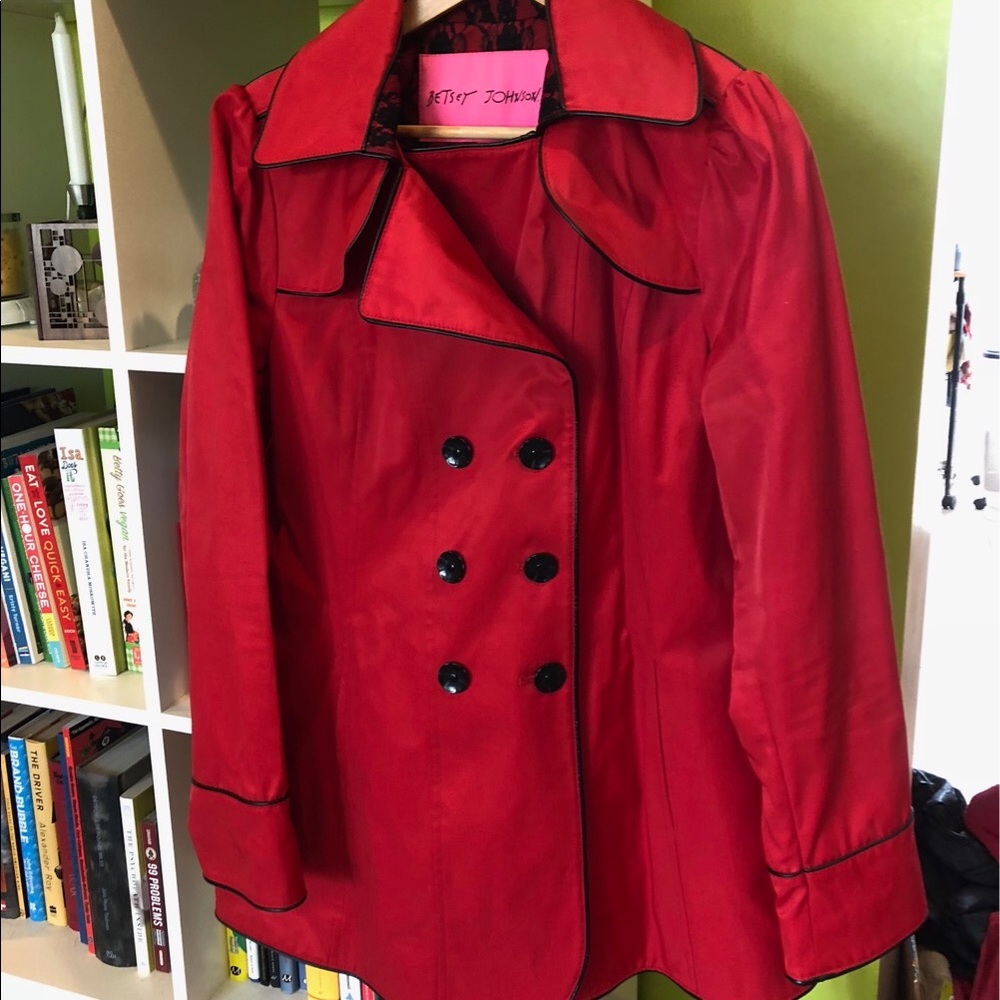 Betsey Johnson Lace Detail Coat
